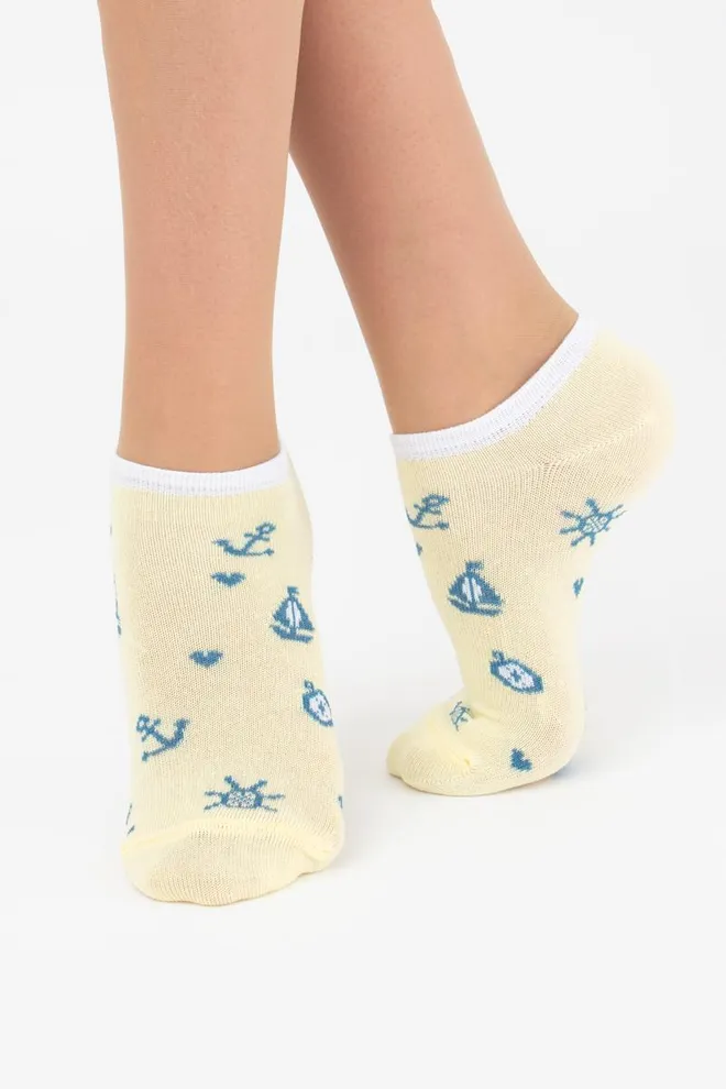 Носки детские невидимые Ks1 Marine 008 Giulia (light yellow)