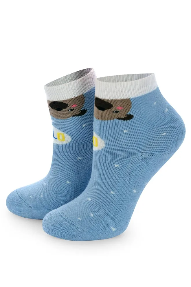 Носки детские короткие с махрой Ks2c/te-004 Giulia (baby blue)
