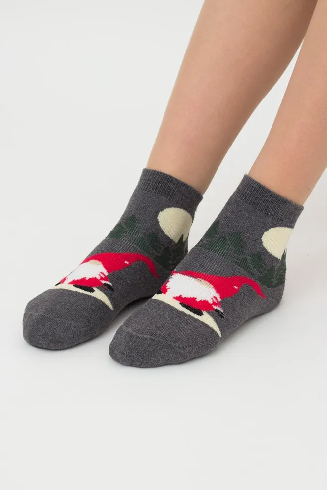 Носки детские с махрой Ks3m/te-006 Giulia (dark grey melange)