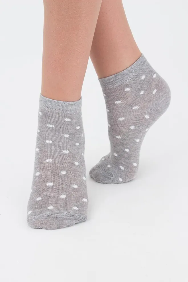 Носки детские короткие Ks2 classic + Ks2 basic 001 Giulia 2 пары (light grey melange)