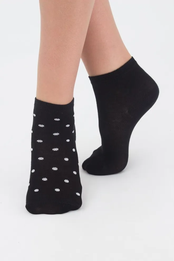 Носки детские короткие Ks2 classic + Ks2 basic 001 Giulia 2 пары (black)