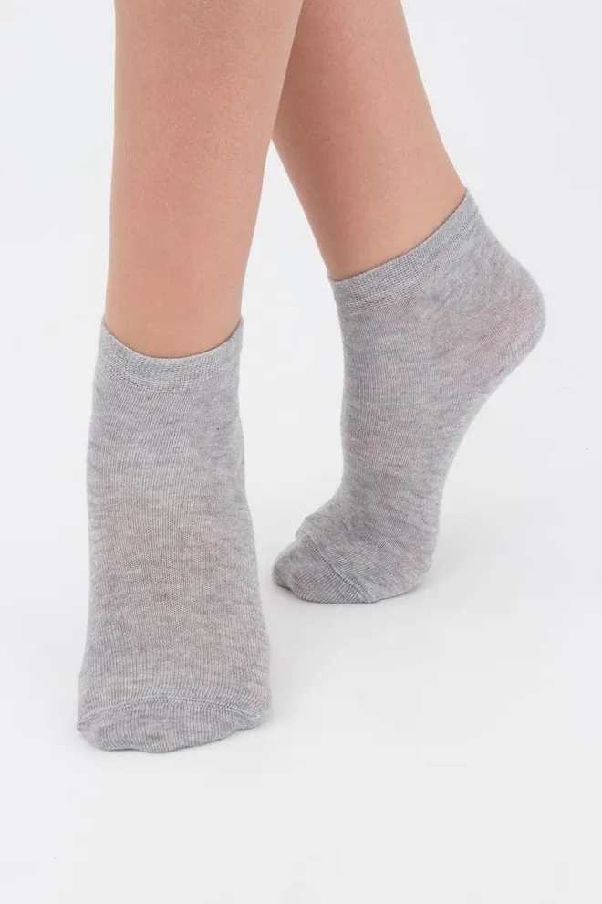 Носки детские короткие Ks2 classic + Ks2 basic 001 Giulia 2 пары (light grey melange)