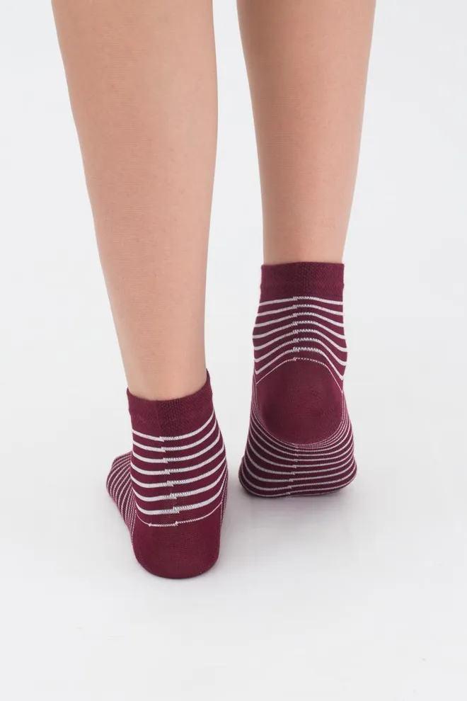 Носки детские короткие Ks2 classic + Ks2 basic 002 Giulia 2 пары (marsala)