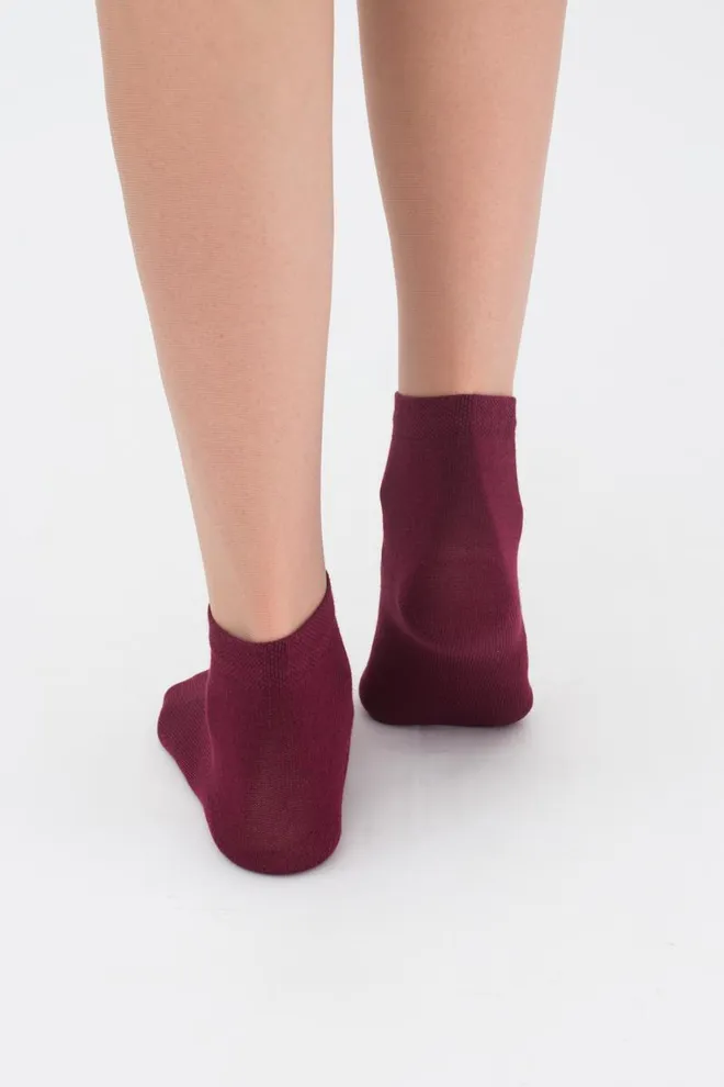 Носки детские короткие Ks2 classic + Ks2 basic 002 Giulia 2 пары (marsala)