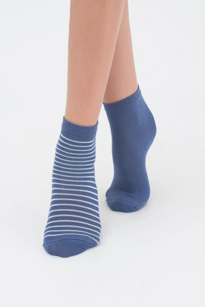 Носки детские короткие Ks2 classic + Ks2 basic 002 Giulia 2 пары (jeans)