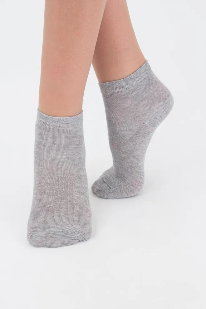 Носки детские короткие Ks2 classic Giulia 2 пары (light grey melange)
