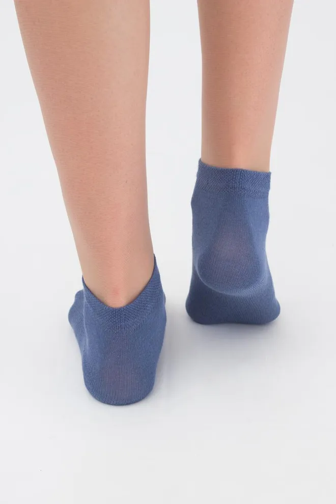 Носки детские короткие Ks2 classic Giulia 2 пары (light grey melange/jeans)