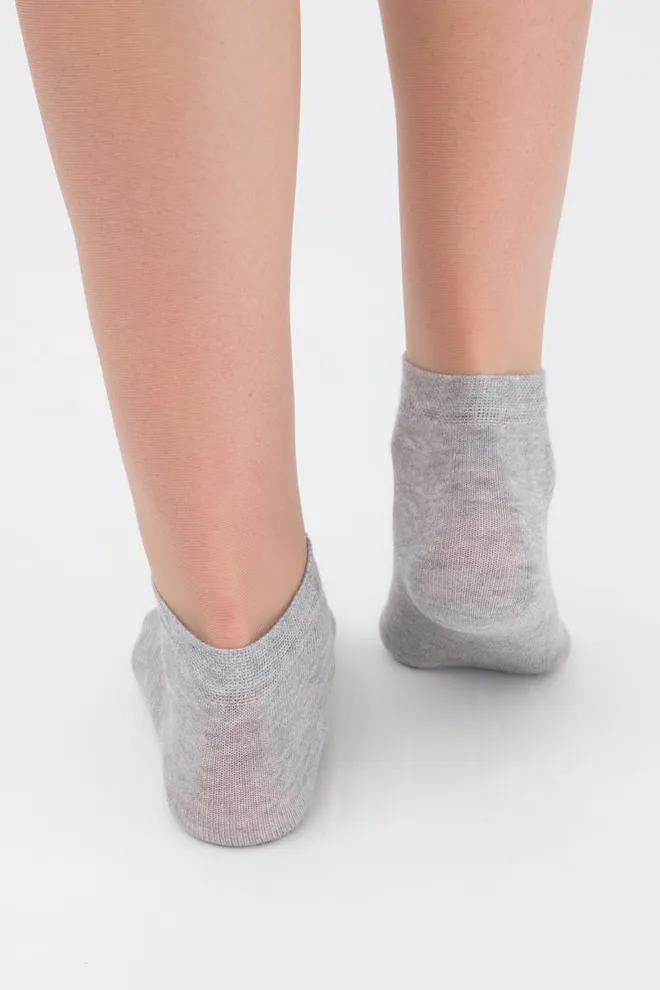 Носки детские короткие Ks2 classic Giulia 2 пары (light grey melange/pearl)