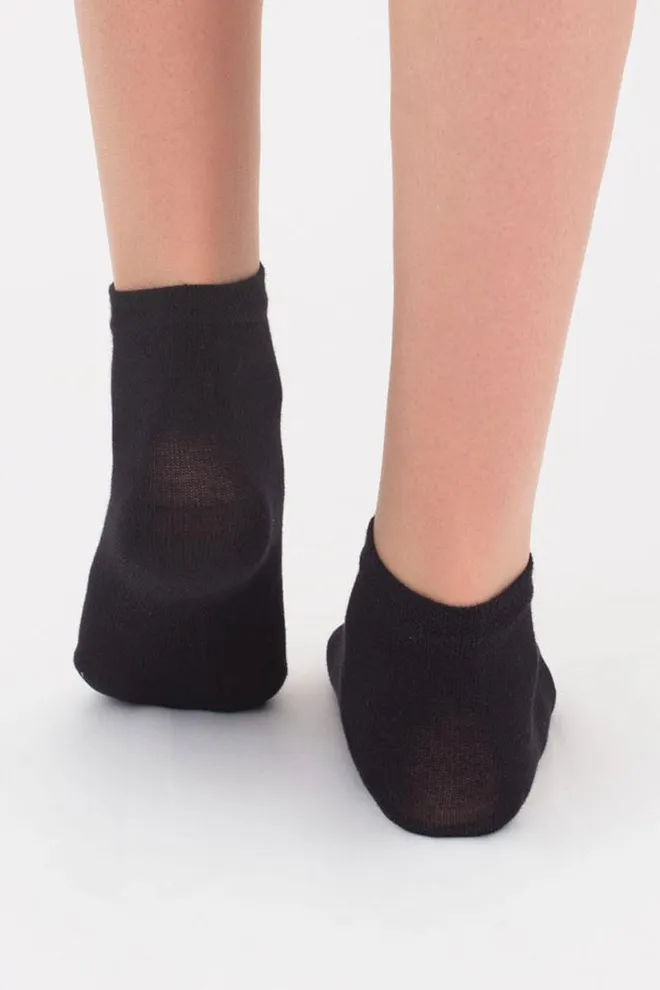 Носки детские короткие Ks2 classic Giulia 2 пары (light grey melange/black)