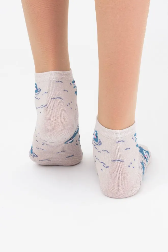 Носки детские укороченные с акулами Ks2 Marine 001 Giulia (moonlight)