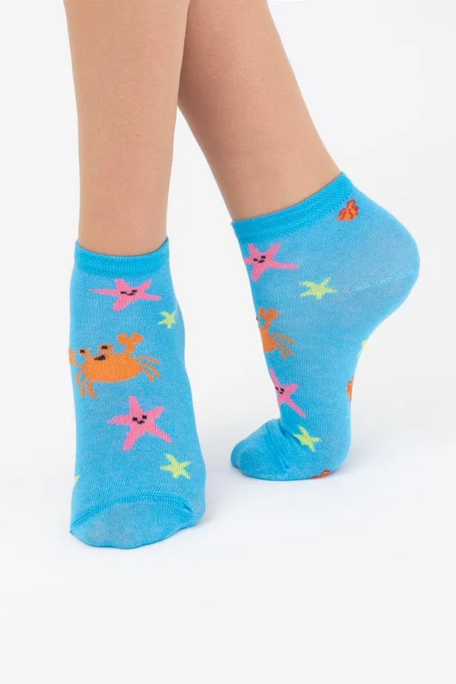Носки детские укороченные с рисунком Ks2 Marine 009 Giulia (blue)