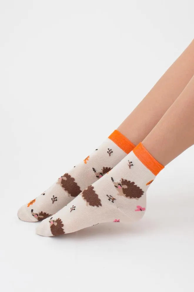 Носки детские классические с рисунком Ks2 Autumn 001 Giulia (panna)