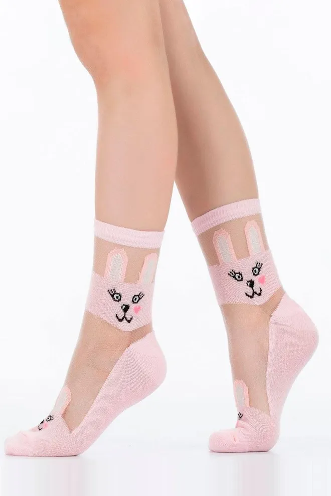 KS3 CRISTAL 001 Детские носки с рисунком TM GIULIA  (pearl)