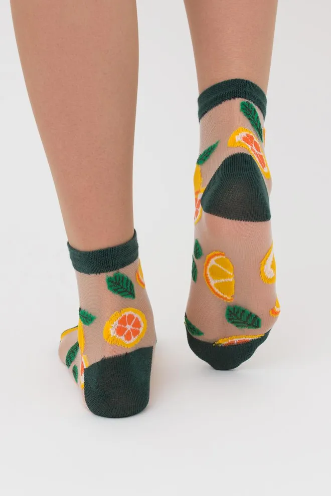 Носки детские классические с рисунком KS3 CRISTAL 005 Giulia (dark green), зелёный