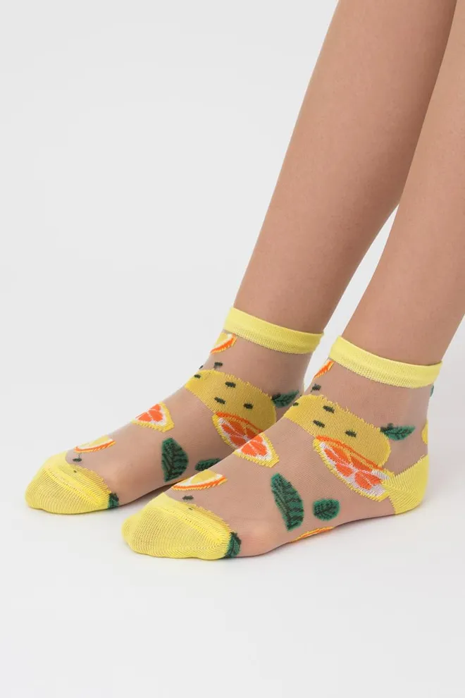Носки детские классические с рисунком KS3 CRISTAL 005 Giulia (yellow), желтый