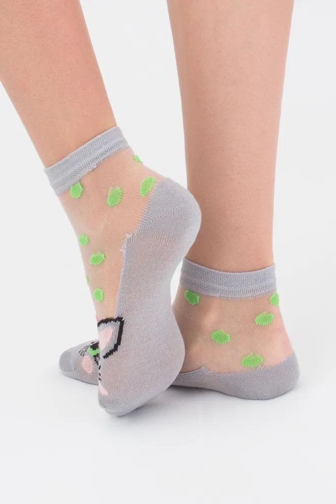 Носки детские классические с котами Ks3 cristal 013 Giulia (silver)