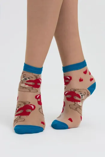 Носки детские классические с рисунком Ks3 cristal 017 Giulia (blue sapphire), синий Носки детские классические с рисунком Ks3 cristal 017 Giulia (blue sapphire), синий