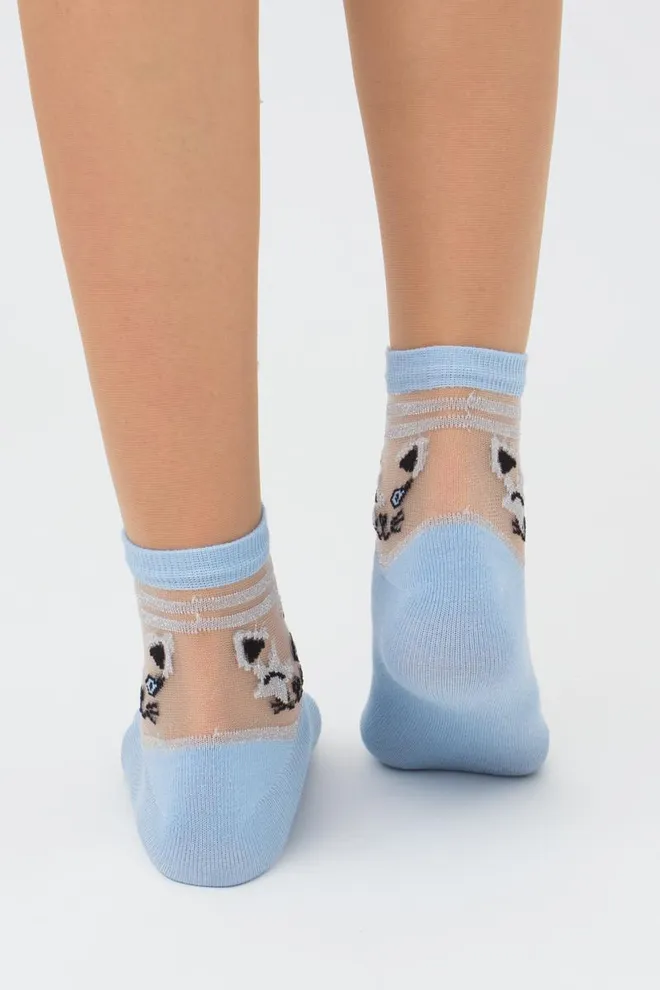 Шкарпетки дитячі класичні Ks3 cristal lurex 001 Giulia (baby blue)