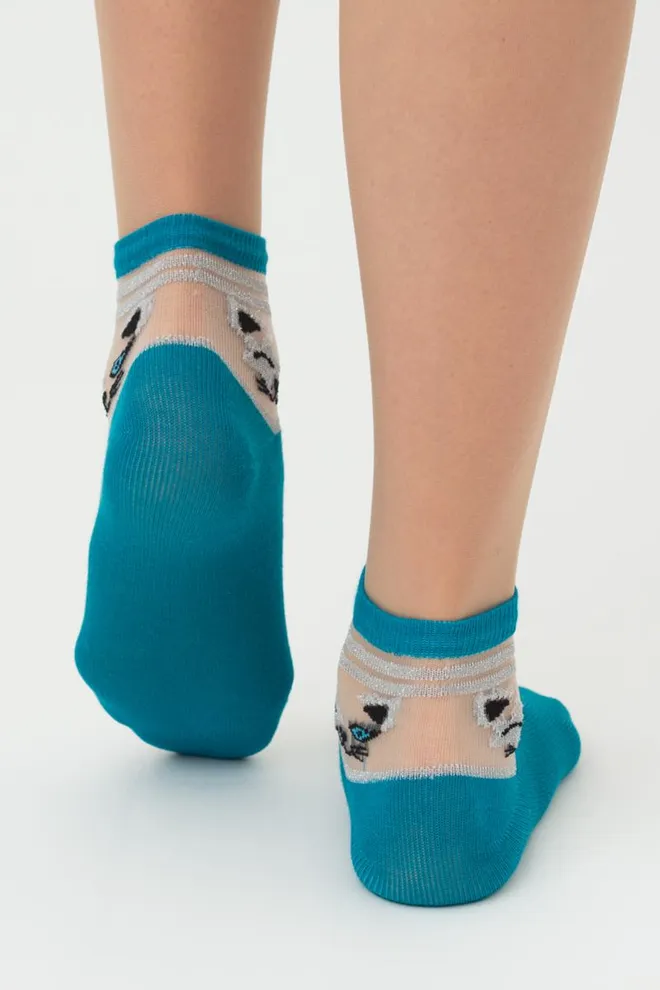 Шкарпетки дитячі класичні Ks3 cristal lurex 001 Giulia (enamel blue)