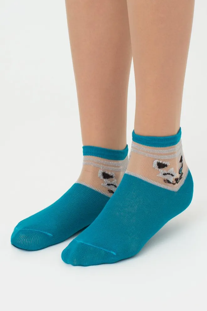 Шкарпетки дитячі класичні Ks3 cristal lurex 001 Giulia (enamel blue)