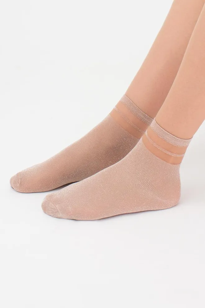 Шкарпетки дитячі класичні Ks3 Cristal Lurex Pa 001 Giulia (nude)