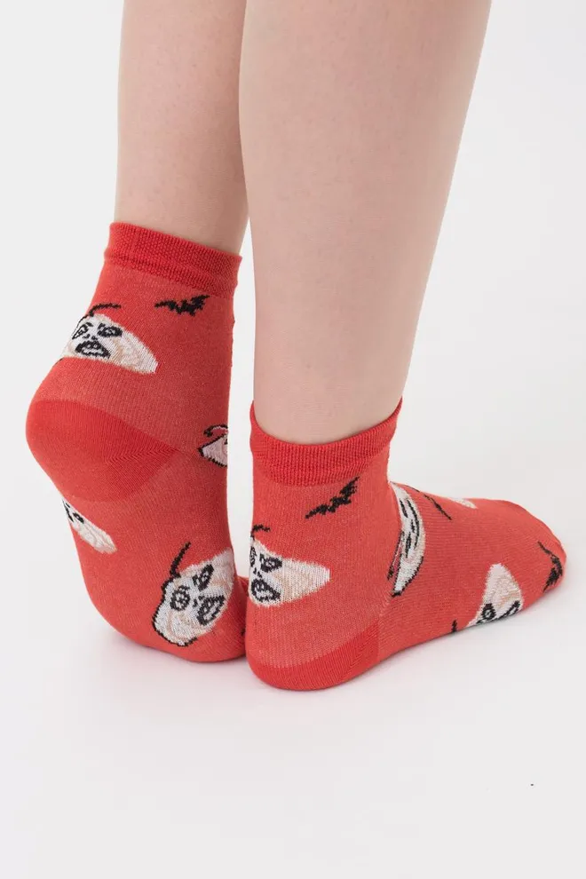 Шкарпетки дитячі класичні з малюнком Ks3 Halloween (F) 2301 Giulia (ceramite), помаранчевий