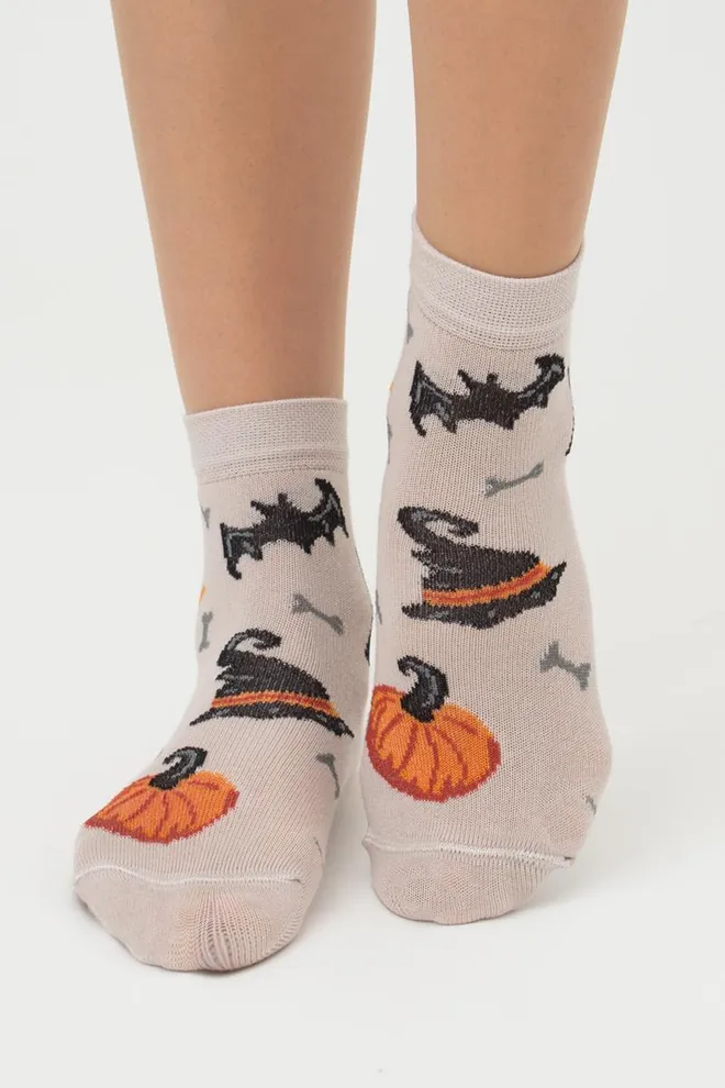 Носки детские классические с рисунком Ks3 Halloween 2201 Giulia (moonlight), бежевый