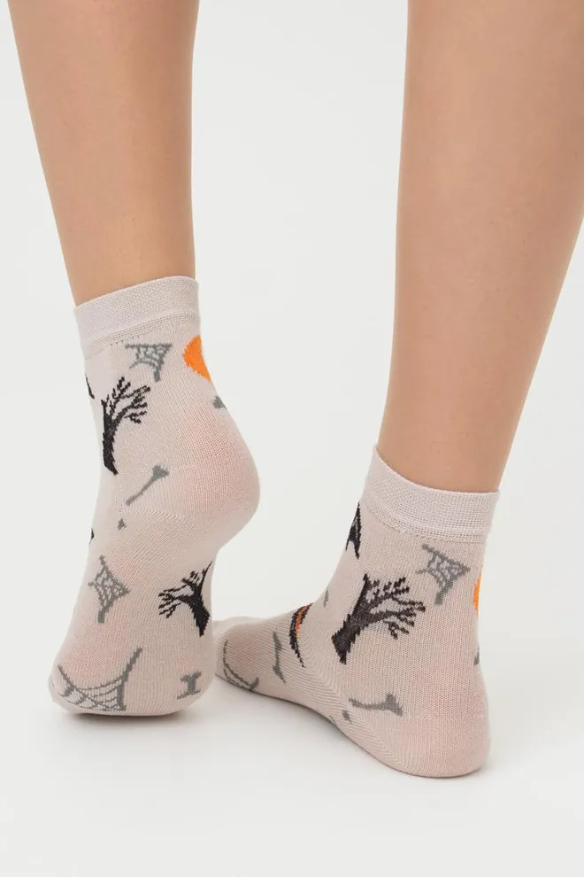 Носки детские классические с рисунком Ks3 Halloween 2201 Giulia (moonlight), бежевый