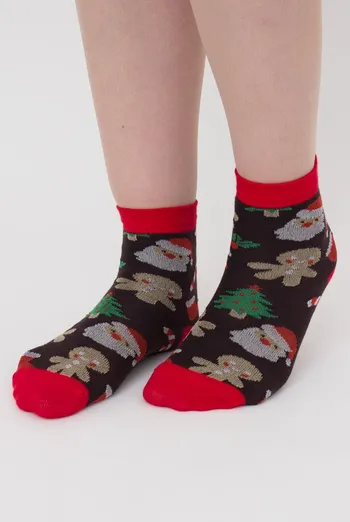Носки детские классические с рисунком Ks3 New Year (F) 2401 Giulia (caffe)
