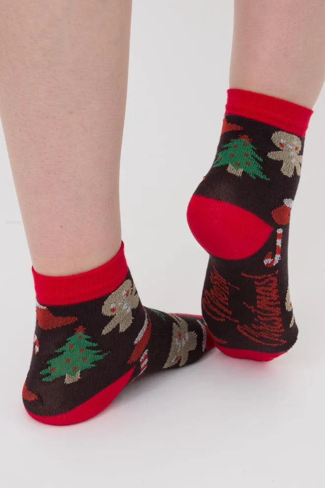 Шкарпетки дитячі класичні з малюнком Ks3 New Year (F) 2401 Giulia (caffe)