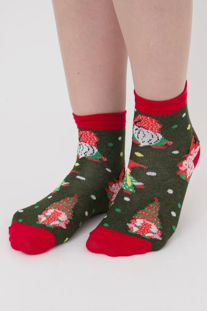 Носки детские классические с рисунком Ks3 New Year (F) 2402 Giulia (khaki)