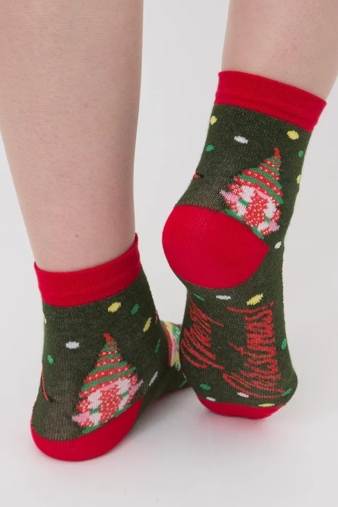 Носки детские классические с рисунком Ks3 New Year (F) 2402 Giulia (khaki)