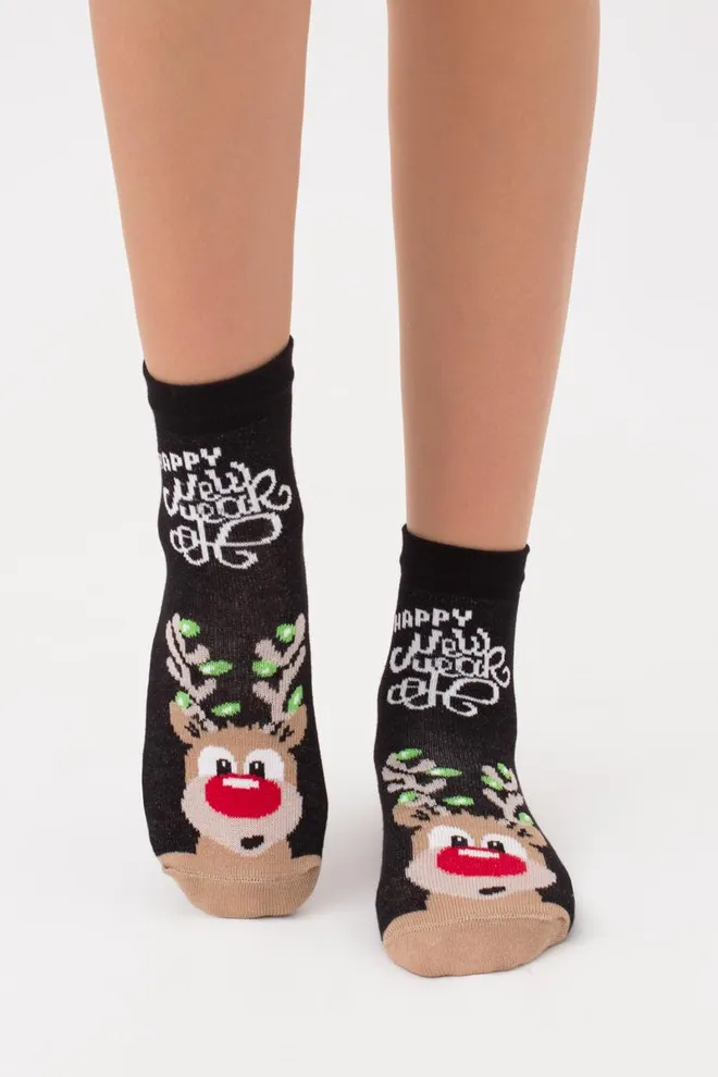 Носки детские новогодние KS2 New Year 2103 Giulia (black)