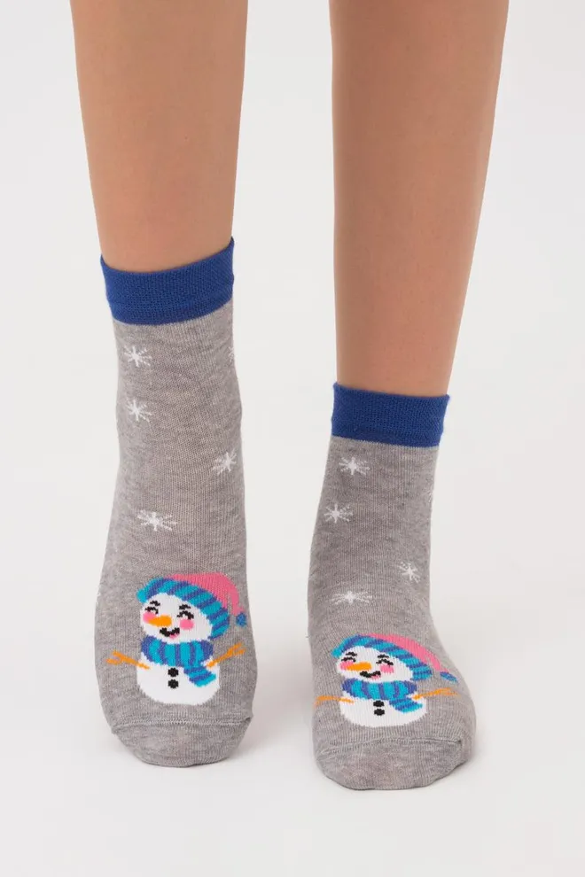 Носки детские новогодние KS2 New Year 2113 Giulia (light grey melange)