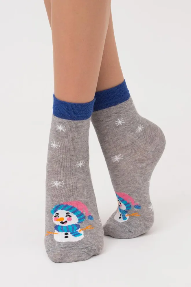Носки детские новогодние KS2 New Year 2113 Giulia (light grey melange)