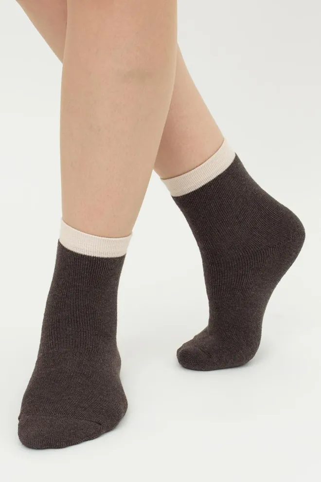 Носки детские классические с махрой Ks3 Terry 013 Giulia (caffe melange), коричневый