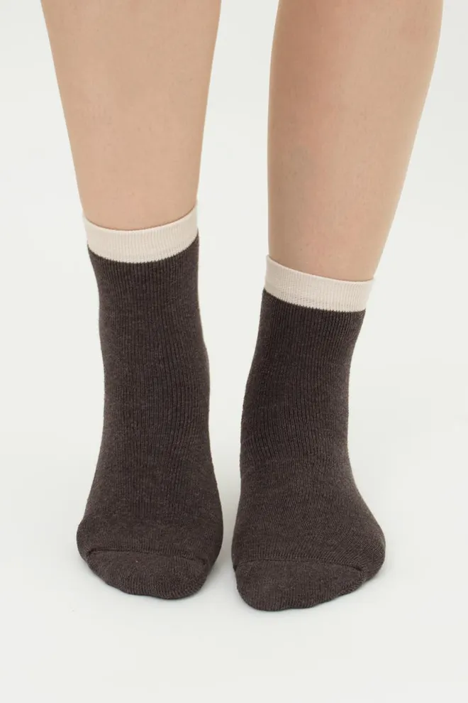 Носки детские классические с махрой Ks3 Terry 013 Giulia (caffe melange), коричневый