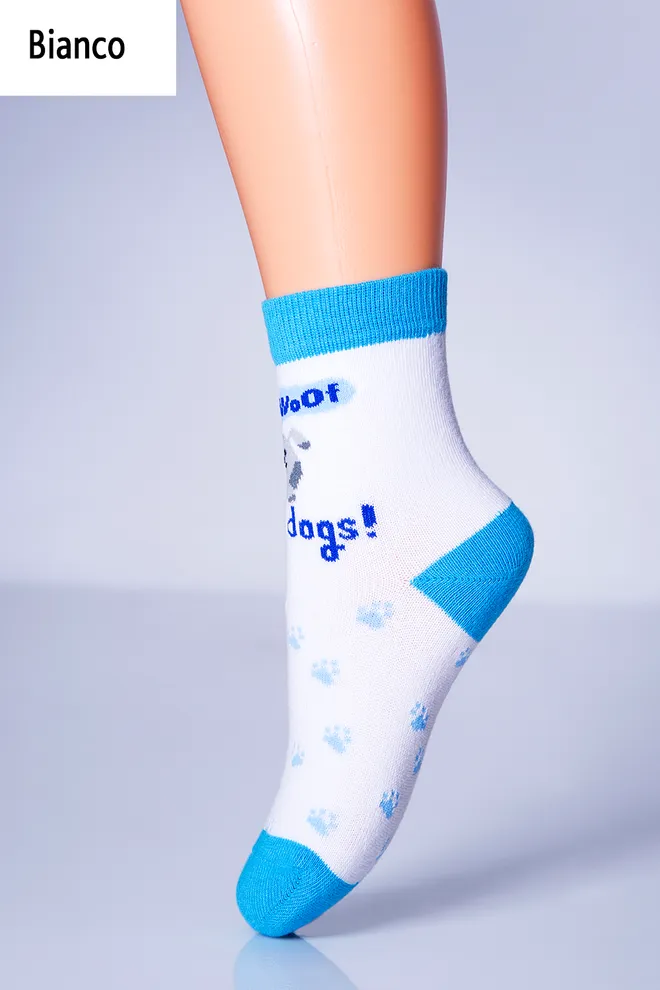 KSL-006 Детские носки с рисунком собачки TM GIULIA  (bianco)