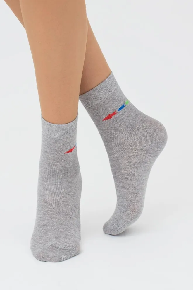 Носки детские классические с рисунком KSL 016 MELANGE Giulia (grey melange), серый