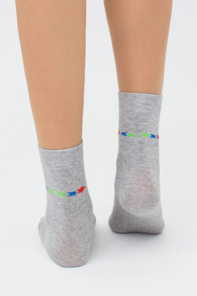 Носки детские классические с рисунком KSL 016 MELANGE Giulia (grey melange), серый