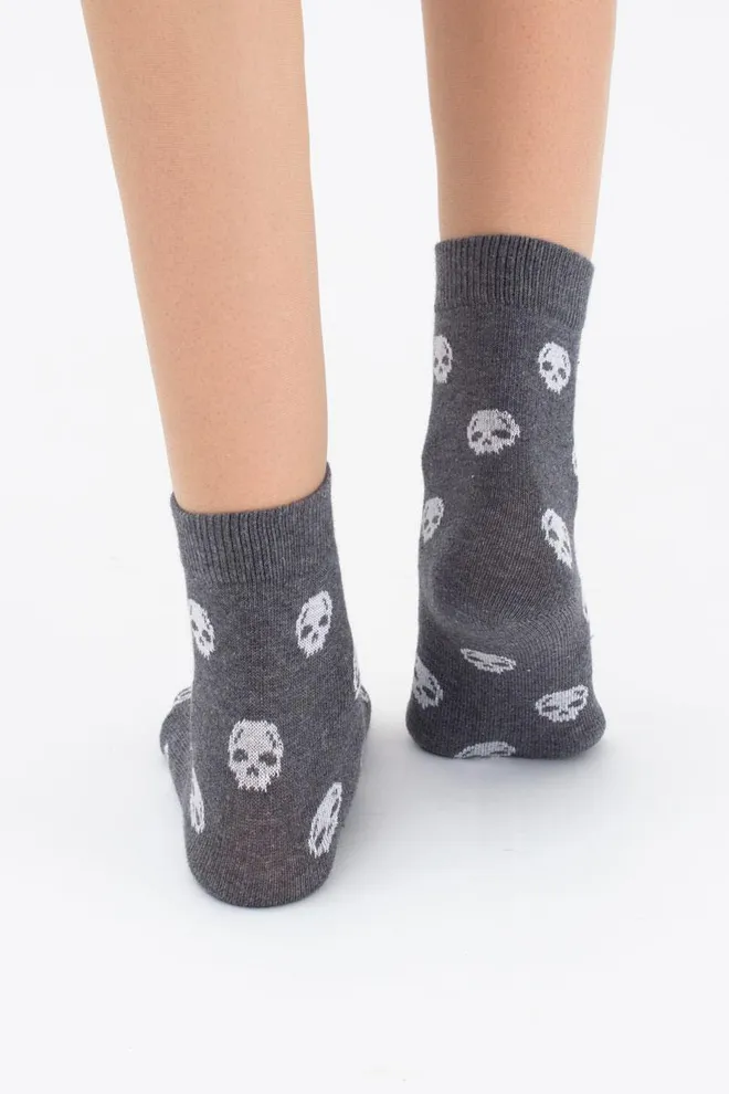 Шкарпетки дитячі класичні з малюнком Ksl 019 Melange Giulia (deep grey melange), сірий