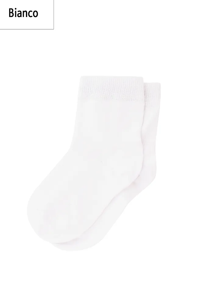Шкарпетки дитячі класичні однотонні KSL color Giulia (bianco)