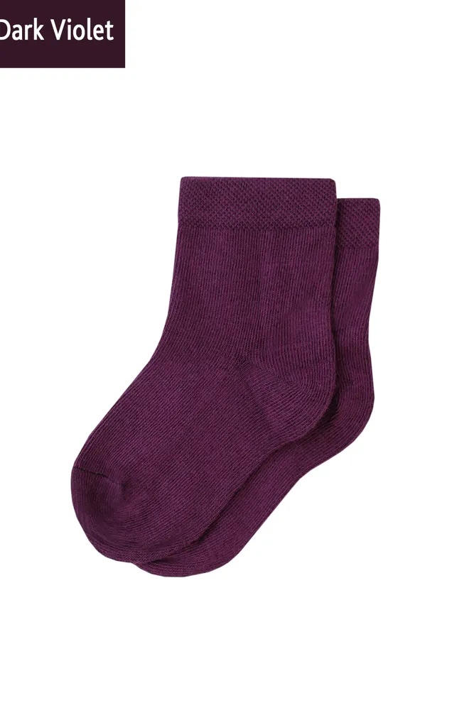 Шкарпетки дитячі класичні однотонні KSL color Giulia (dark violet)