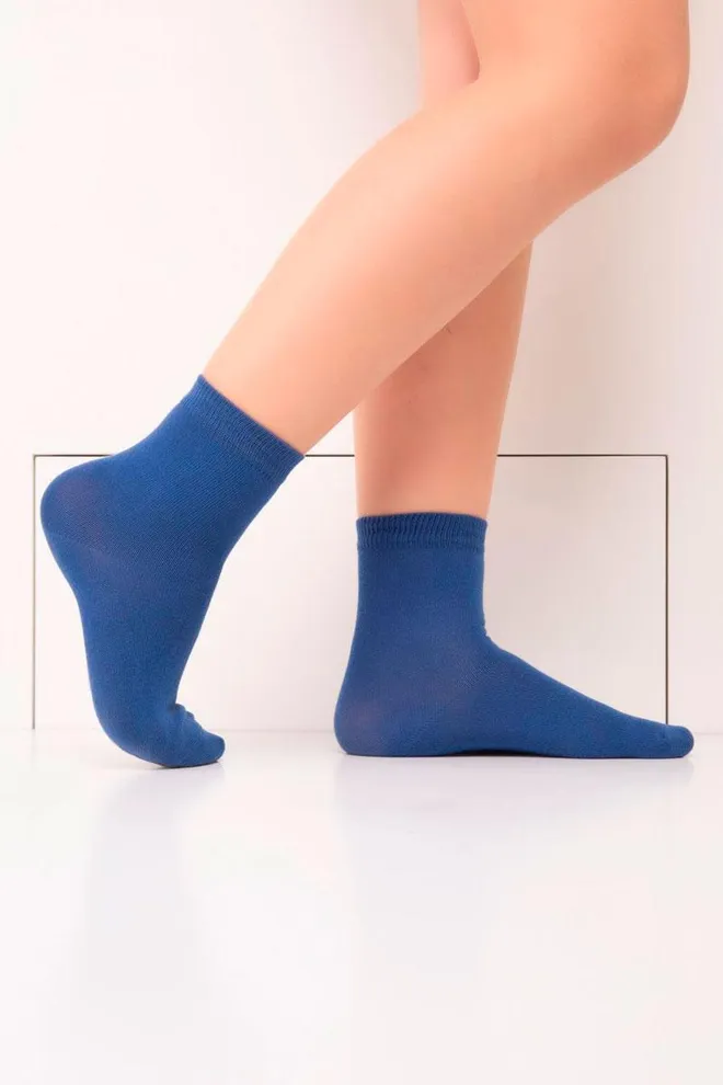Шкарпетки дитячі класичні однотонні KSL color Giulia (denim)