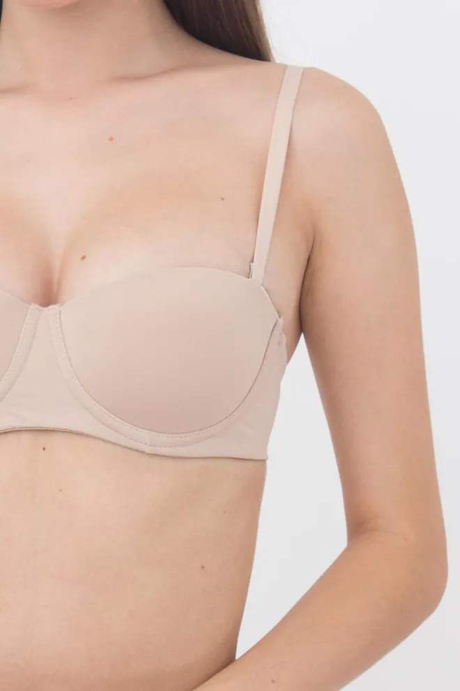 Женский бюстгальтер балконет L1512a Giulia (бежевый)