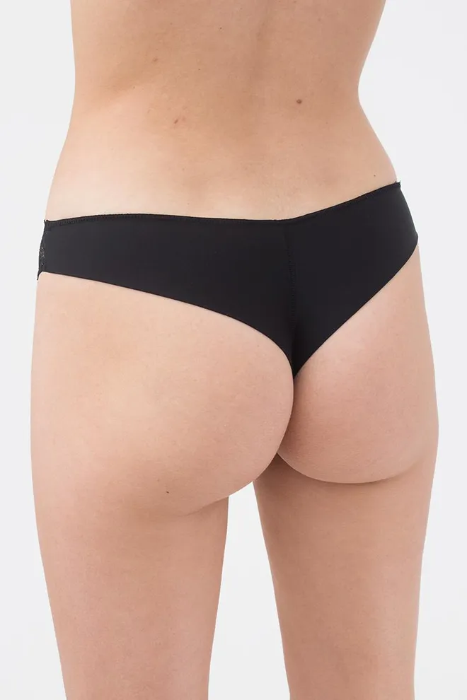 Женские кружевные трусы бразилиана L5127br-m Giulia (черный)