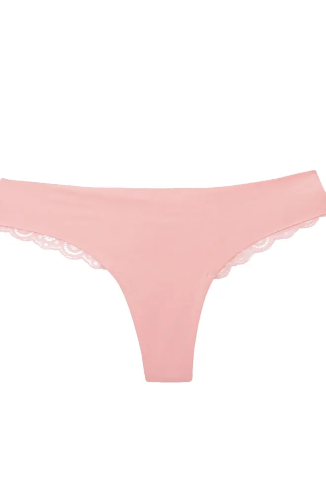 Женские кружевные трусы бразилиана L5128b-m Giulia (ПУДРА )