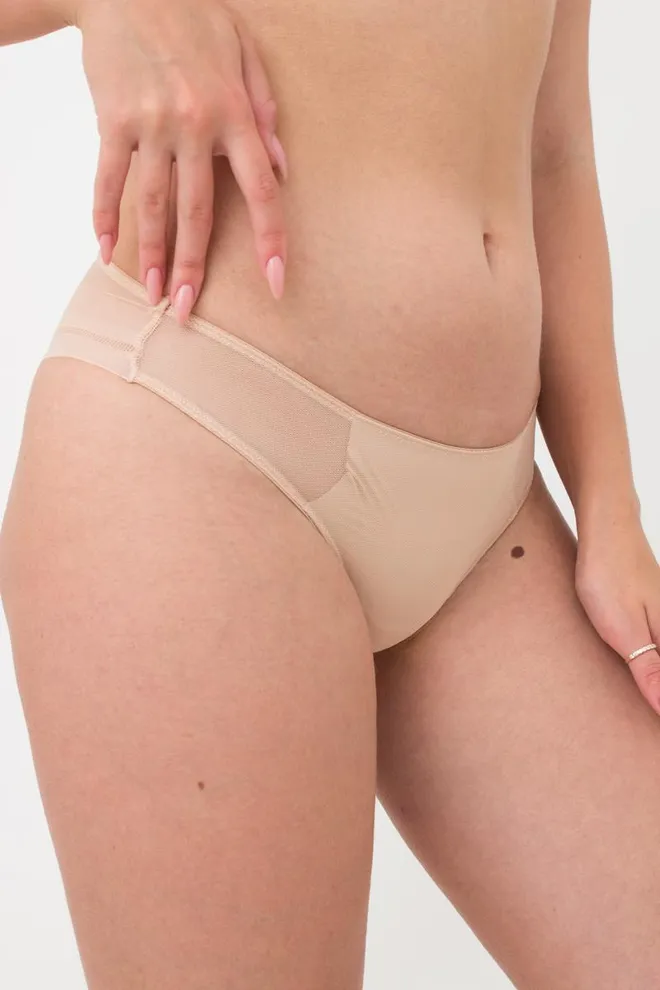 Женские трусики бразилиана L5135BR-M Giulia (бежевый)