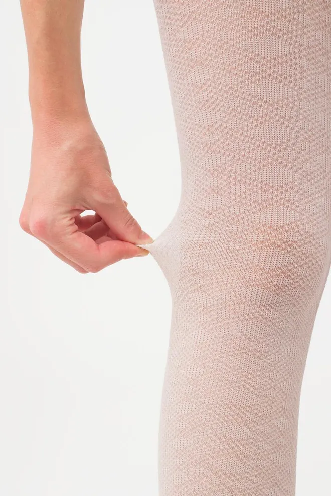 Теплые хлопковые колготки с узором Lacery 60 den model 3 Giulia (moonlight), бежевый