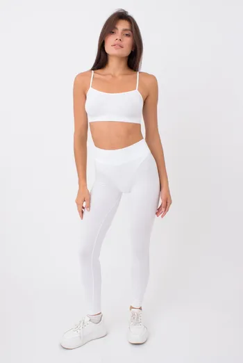 Безшовні легінси з мікрофібри LEGGINGS Giulia (bianco), білий Безшовні легінси з мікрофібри LEGGINGS Giulia (bianco), білий